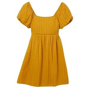American Eagle Yellow Puff Sleeve Babydoll Dress